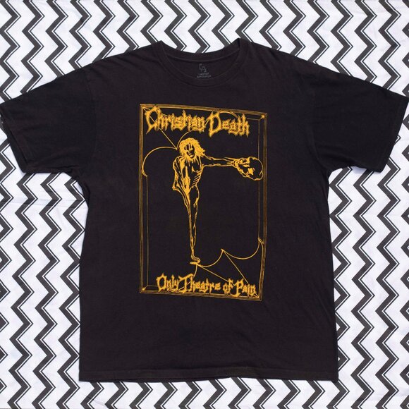 -XL- CHRISTIAN DEATH Only Theatre Of Pain Band Shirt | Death Rock Goth Post Punk - Picture 2 of 3